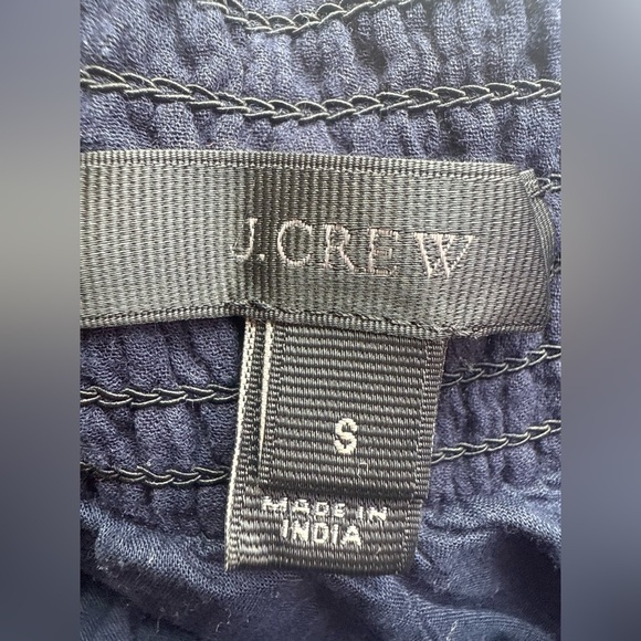 J.Crew Navy Blue Pineapple Embroidered Women's Shorts size Small elastic waist - Picture 10 of 15